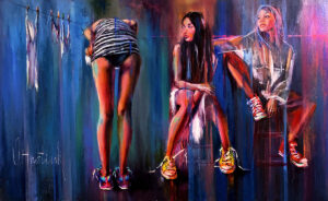 Student dormitory painting by Olha Hnatiuk
