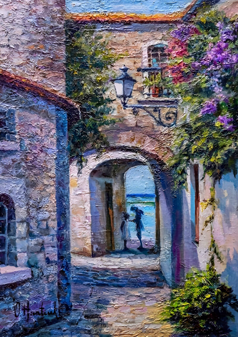 Mediterranean Motif painting by Olha Hnatiuk