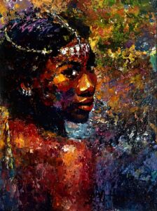 Shall we run away? painting by Olha Hnatiuk