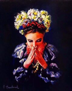 Faith, hope, love. painting by Olha Hnatiuk