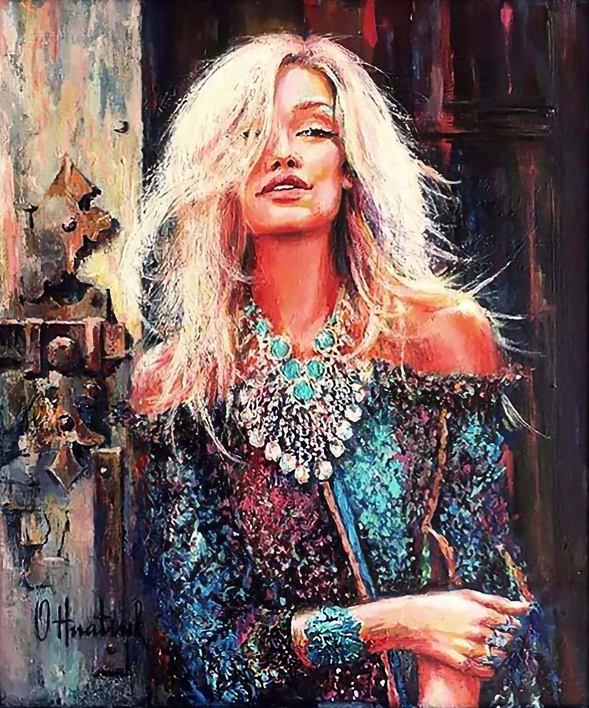 Moment of Reflection painting by Olha Hnatiuk