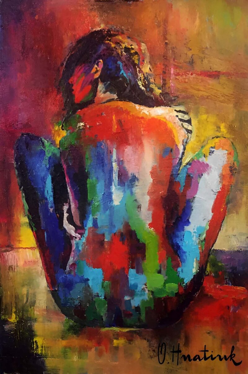 Stealthy Play painting by Olha Hnatiuk