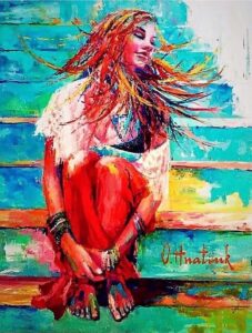 Surge Life painting by Olha Hnatiuk