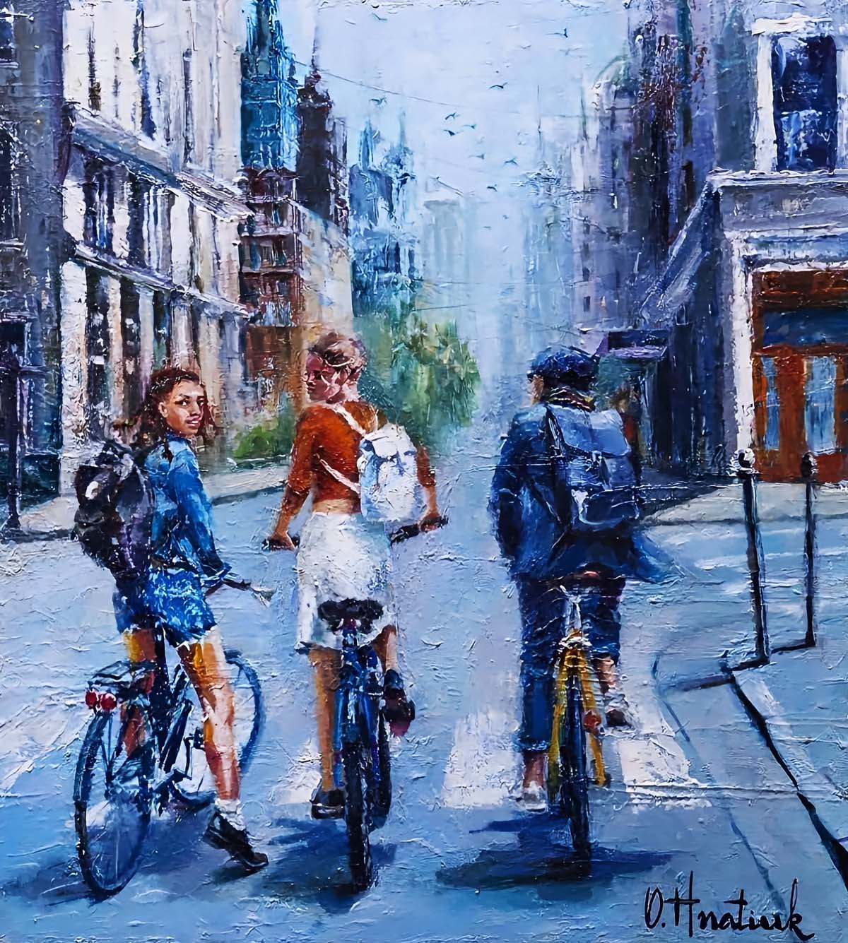 Amsterdam painting by Olha Hnatiuk