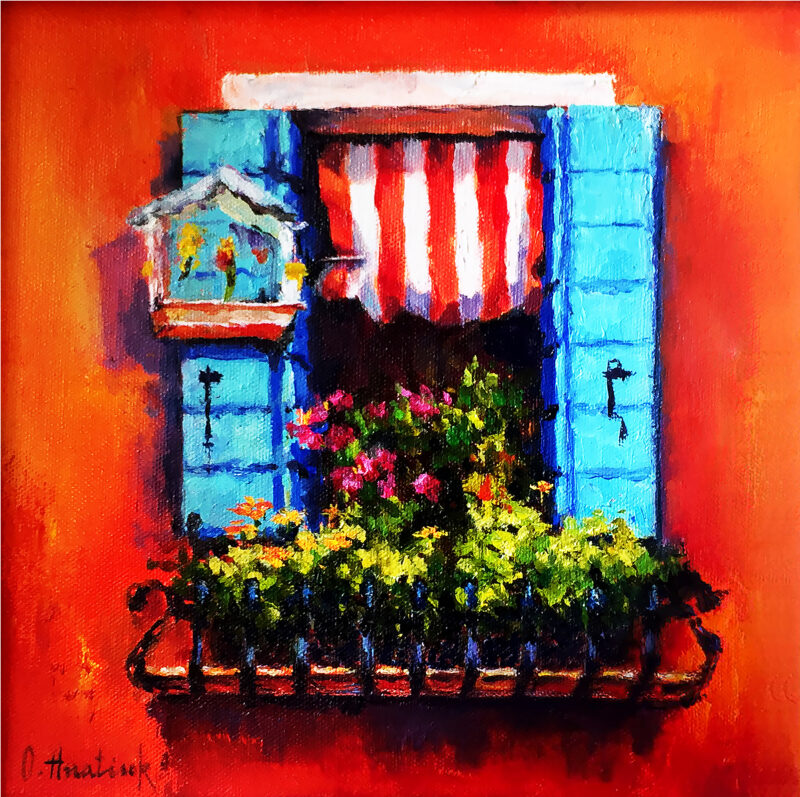 Familiar shop II painting by Olha Hnatiuk