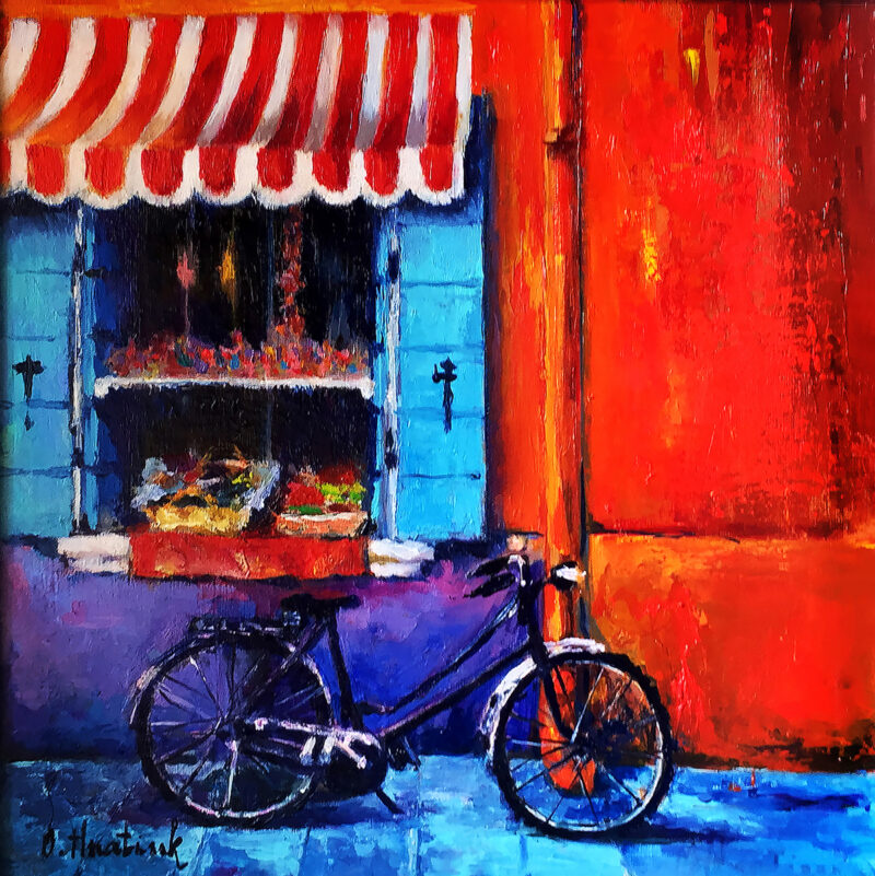 Familiar shop I painting by Olha Hnatiuk