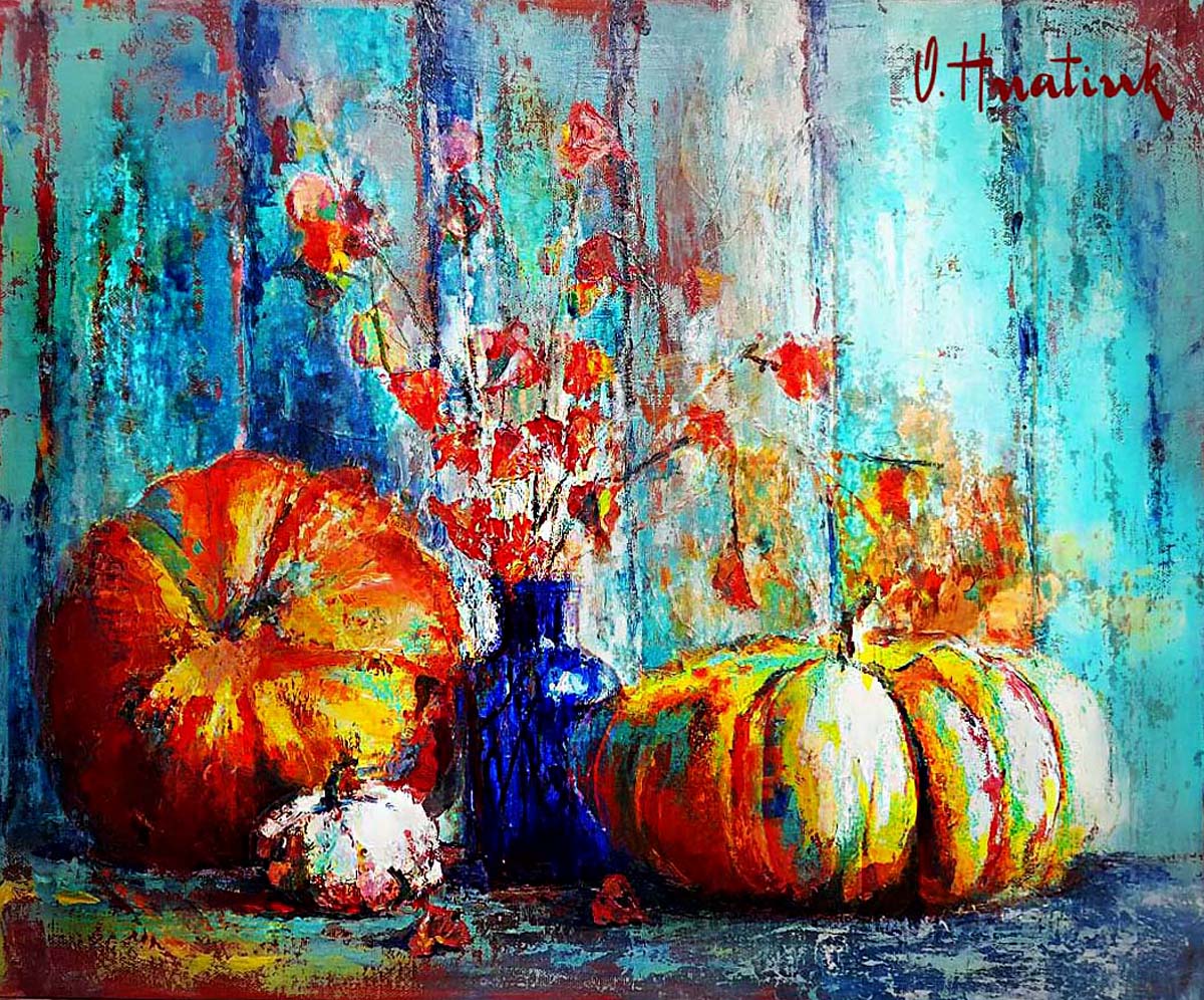 Speaking of Pumpkins painting by Olha Hnatiuk