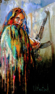 Now everything is different painting by Olha Hnatiuk