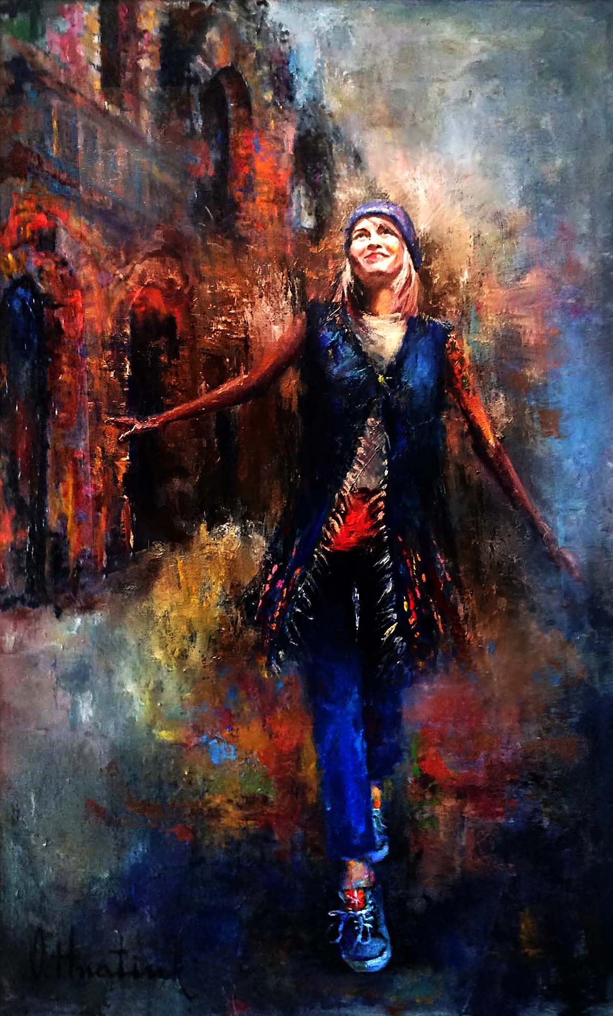 The girl Lala painting by Olha Hnatiuk