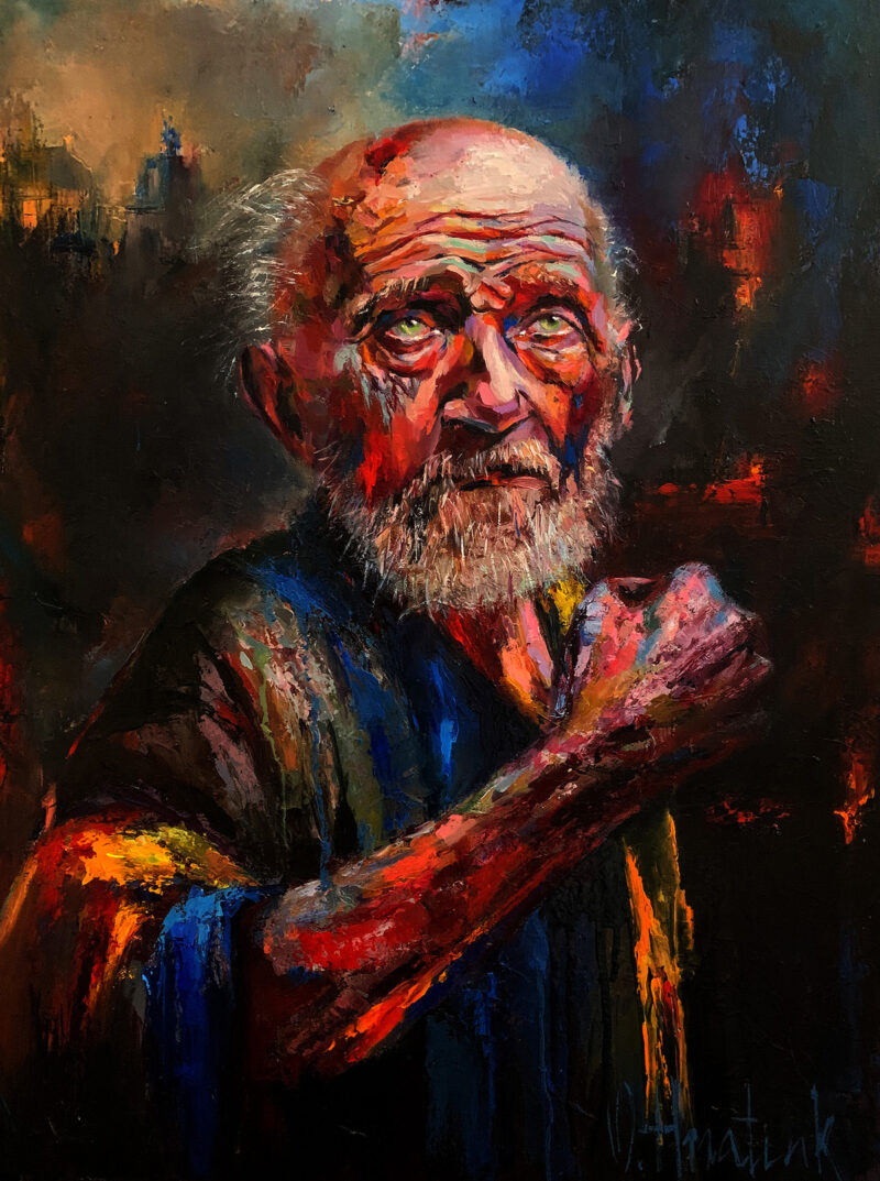 Genocide painting by Olha Hnatiuk
